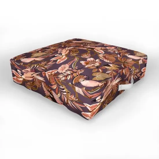 Marta Barragan Camarasa 2Pink tropical birds landscape Outdoor Floor Cushion - Deny Designs image {2}