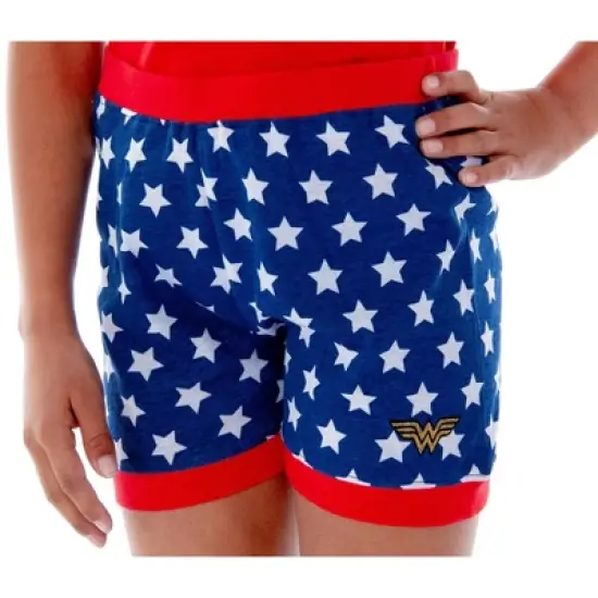 DC Comics Girls Wonder Woman Logo Tank Top And Shorts Pajama Set Wonder Woman Logo image {4}