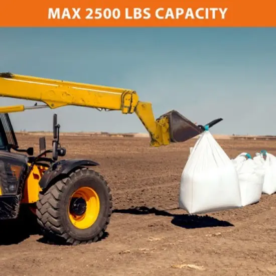 48" Clamp On Debris Forks to Bucket, 5 Fork Tines Clamp-On Pallet Attachments with 2500 Lbs Capacity Fit for Tractor Bucket, Skid Steer Loader image {4}