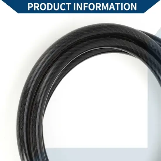 Unique Bargains Bicycle Lock Security Cable Lock 4 Digit Combination Chain Bike Lock Black image {5}