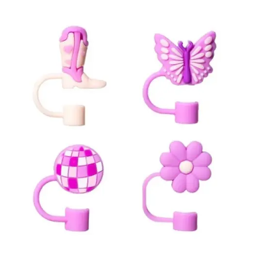 CharCharms 4pk Girly Straw Toppers image {9}