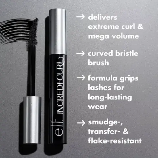 e.l.f. Incredi-Curl Curling & Volumizing Mascara - 0.32oz image {3}