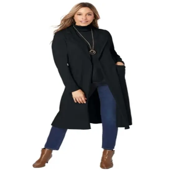 Jessica London Women&rsquo;s Plus Size Cashmere Collared Duster image {2}