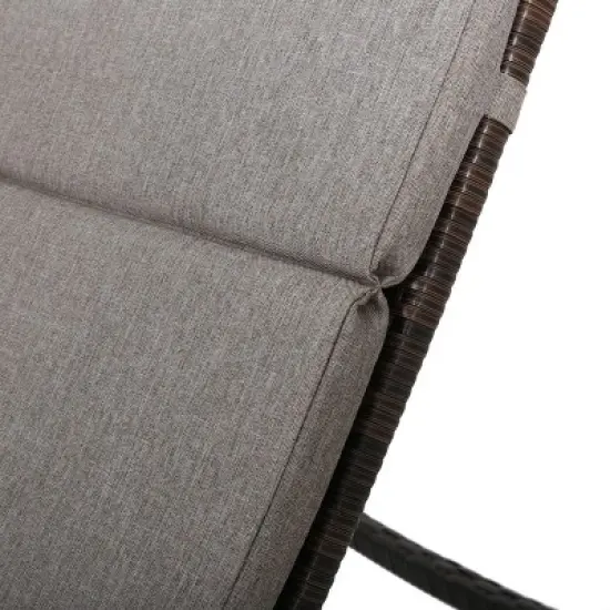 Christopher Knight Home Salem Outdoor Wicker Armless Adjustable Chaise Lounges with Cushion (Set of 2) image {7}