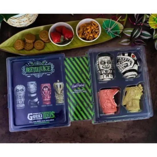 Beeline Creative Geeki Tikis Beetlejuice Muglets 4-Pack | Beetlejuice, Sandworm, Adam, Barbara image {2}