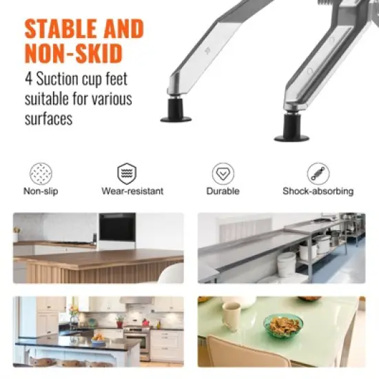 VEVOR Commercial Vegetable Slicer, 3/8" and 3/16" Tomato Slicer, Stainless Steel and Aluminum Alloy Vegetable Cutter Slicer, Manual Tomato Slicer image {5}