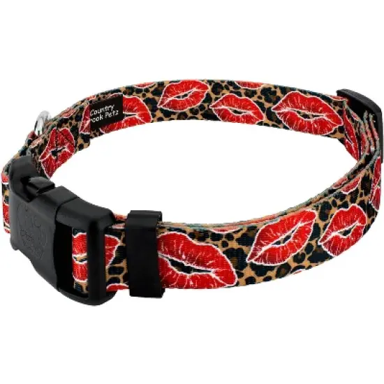 Country Brook Petz Deluxe Cheetah Kisses Dog Collar and Leash Limited Edition image {1}