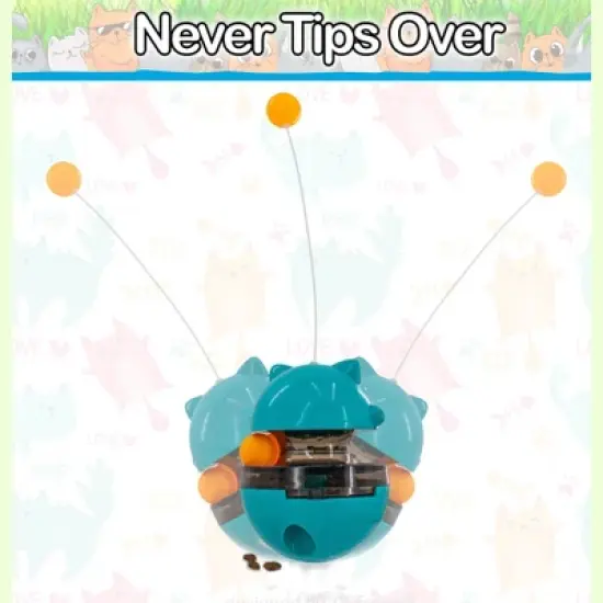 5 Star Super Deals Interactive Cat Treat Puzzle Feeder Toy - Adjustable Slow Food Dispenser with Playful Feline Ball Game & Rattle Ball Wand image {3}