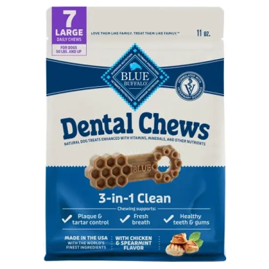 Blue Buffalo Dental Chew Large Flavored Dog Treat - 11oz image {10}