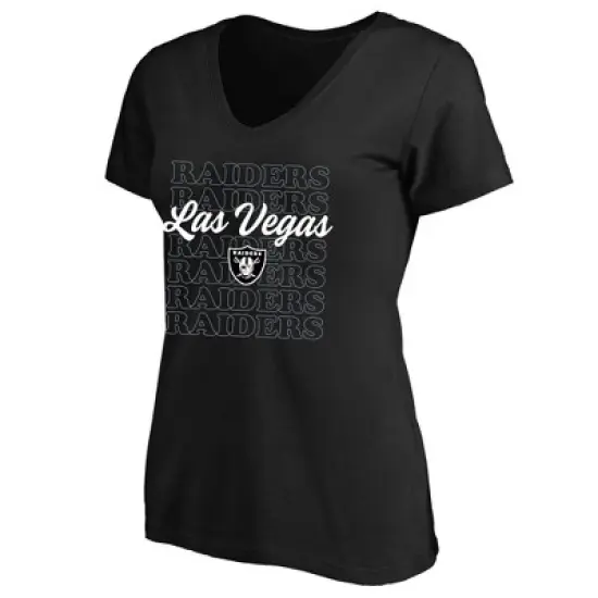 NFL Las Vegas Raiders Women's Plus Size Short Sleeve V-Neck T-Shirt image {3}