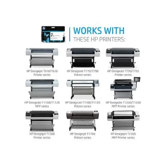 HP 72 130-ml Cyan DesignJet Ink Cartridge, C9371A image {4}