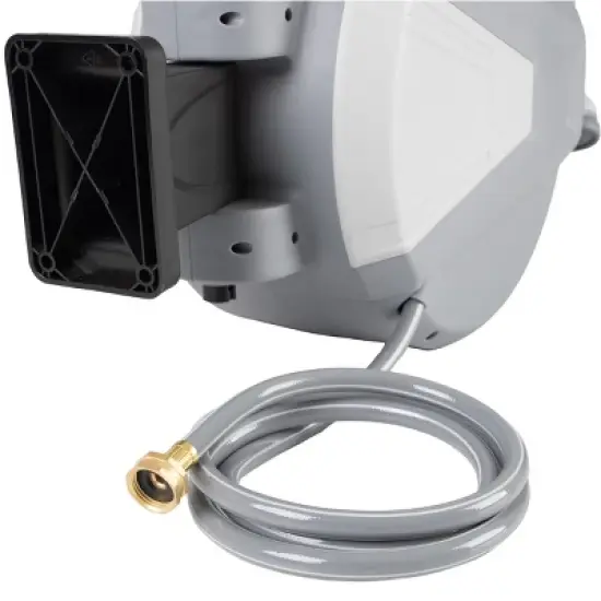 Retractable Hose - 100 FT Garden Hose with 9 Nozzle Patterns - Hose Reel Wall Mount with 180-Degree Swivel Bracket and Auto-Rewind by Pure Garden image {10}