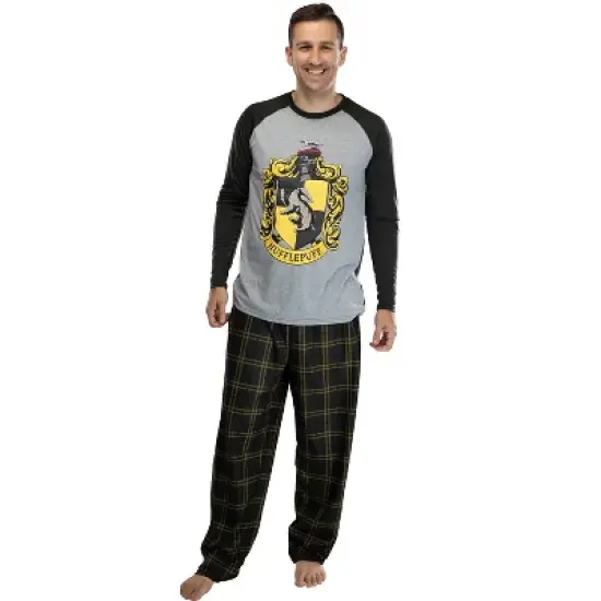 Harry Potter Men's Raglan Shirt And Plaid Pants Pajama Set image {5}