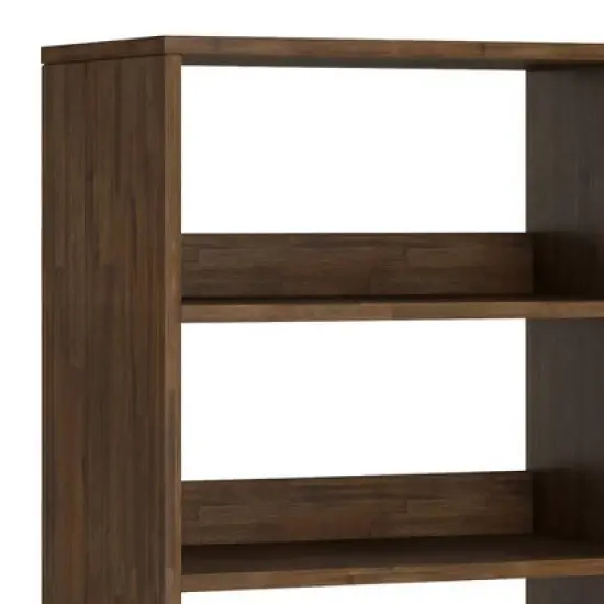 63.8" Saylor Tall Bookcase Rustic Natural Aged Brown - WyndenHall image {3}