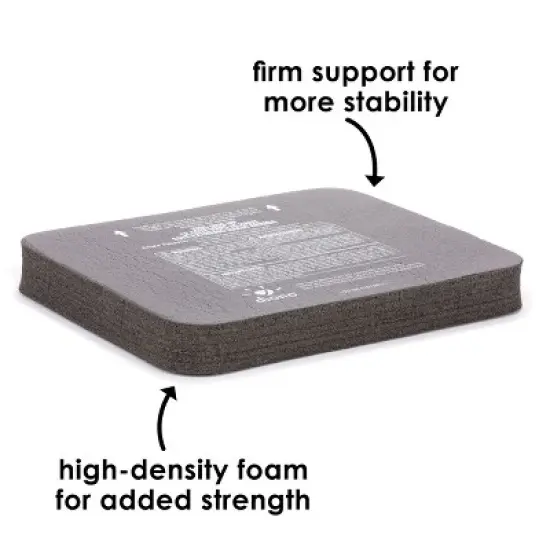 Diono Angle Adjuster Car Seat Leveler, Wedge Cushion, More Legroom for Rear-Facing Car Seats, Black image {4}