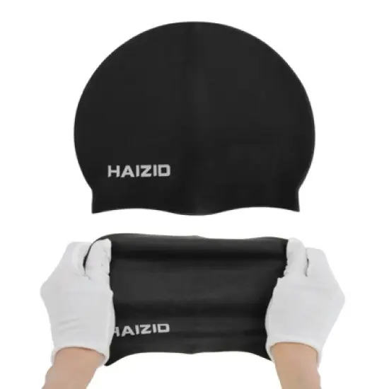 Unique Bargains Silicone Waterproof Swim Cap 1 Pc image {4}