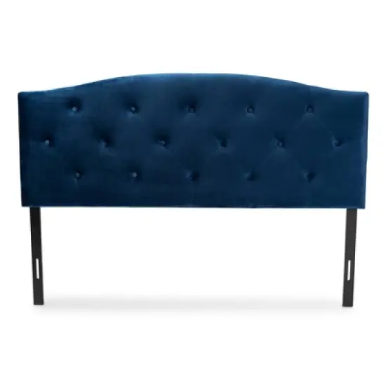 Leone Velvet Fabric Upholstered Headboard - Baxton Studio image {1}