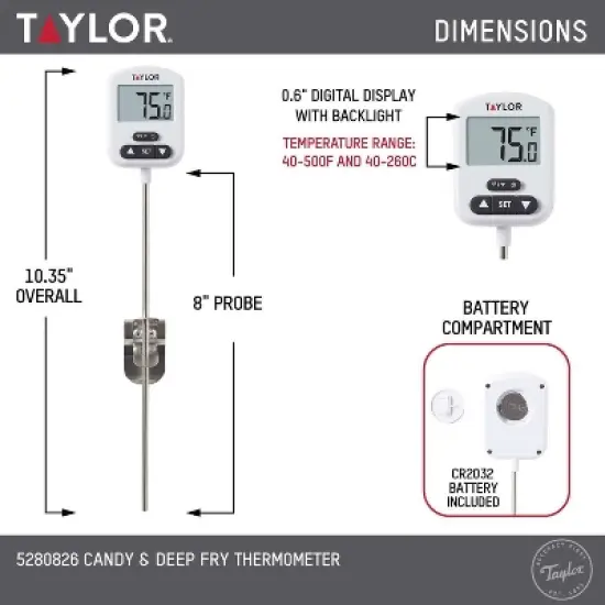 Taylor Programmable Digital Candy Thermometer image {1}