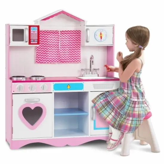 Wood Kitchen Toy Toddler Wooden Playset Kids Cooking Pretend Play Set Gift New image {4}