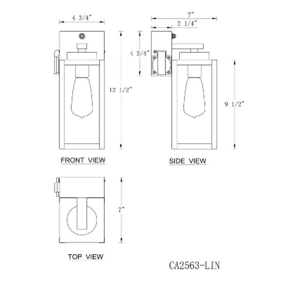C Cattleya 2-Pack 12.5in. Dusk to Dawn Outdoor Wall Lantern Sconce with Built-in Outlet image {6}