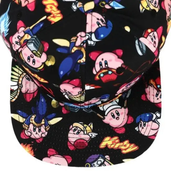 Kirby Sublimated all Over print Flat Bill Snapback Hat image {4}