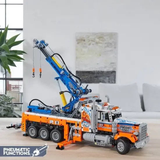 LEGO Technic Heavy-Duty Tow Truck Model Building Set 42128 image {1}