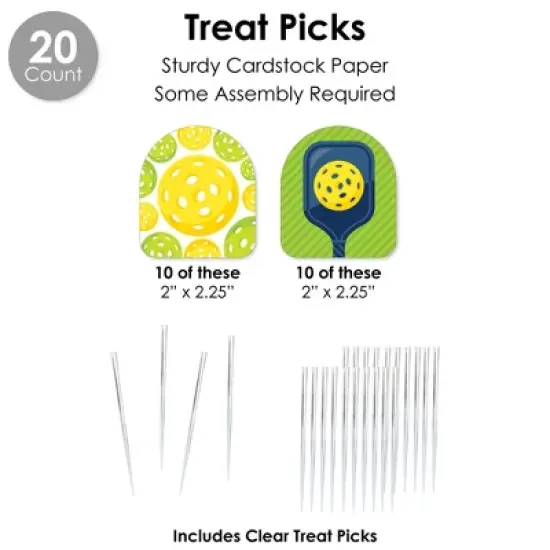 Big Dot of Happiness Let&rsquo;s Rally - Pickleball - Birthday or Retirement Party Supplies - Banner Decoration Kit - Fundle Bundle image {4}