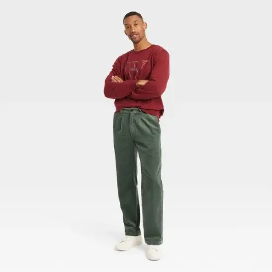 Houston White Adult High-Rise Cord Chino Pants - Green image {2}