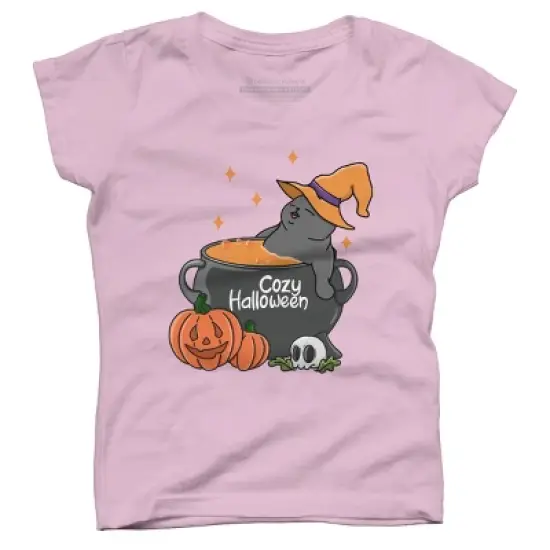 Girl's Design By Humans Cozy Halloween By kimprut T-Shirt image {9}