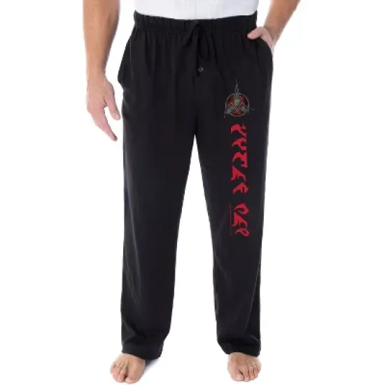 Star Trek The Next Generation Men's Klingon Tlhingan Mah Lounge Pajama Pants Black image {3}