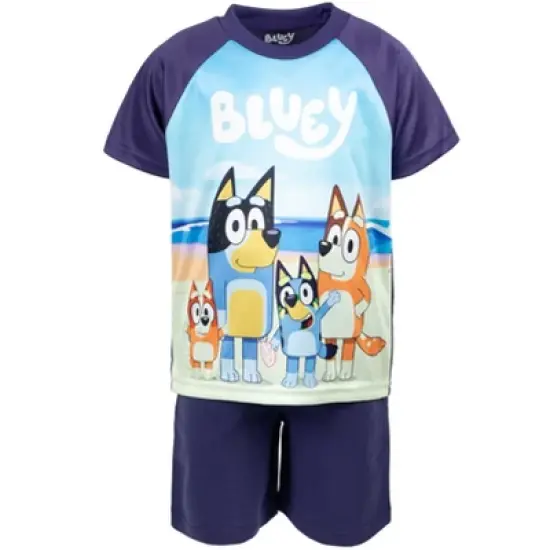 Bluey Coco Honey Winton Bingo T-Shirt Tank Top and French Terry Shorts 3 Piece Outfit Set Toddler to Big Kid image {3}