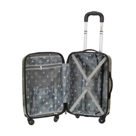 Rockland 3pc Polycarbonate/ABS Hardside Checked Spinner Luggage Set - Camo image {2}