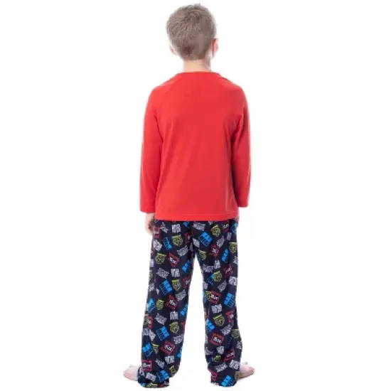 WWE Boys' Wrestling Randy Orton Roman Reigns Raglan Sleep Pajama Set Black image {1}