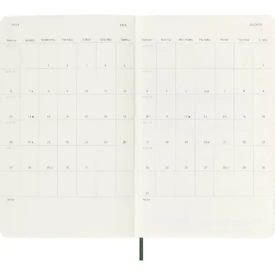 Moleskine 2025-26 18 Month Weekly Academic Planner Long Myrtle Green image {4}