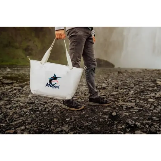 MLB Miami Marlins Tarana Cooler Tote Bag - Halo Gray image {3}