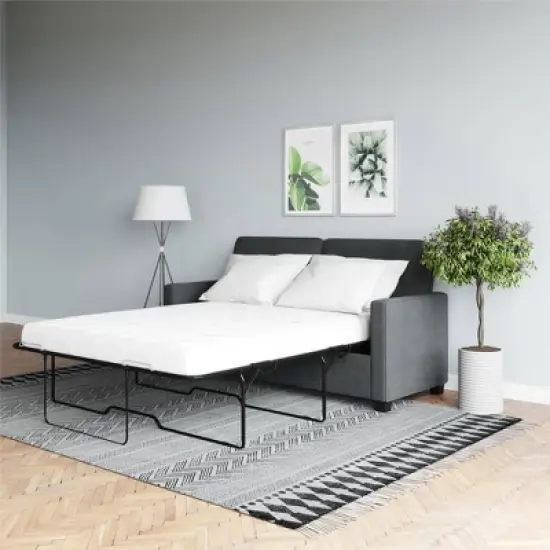 Queen Cassidy Sofa Sleeper Gray Velvet - Room & Joy image {1}