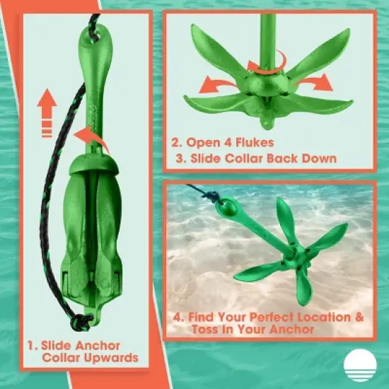 RAD Sportz 5.5lb Foldable Kayak Anchor Kit image {3}