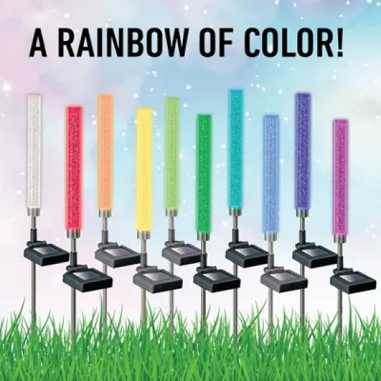 Bell + Howell Color Changing Solar Powered Glimmer Sticks for Gardens and Pathways image {4}