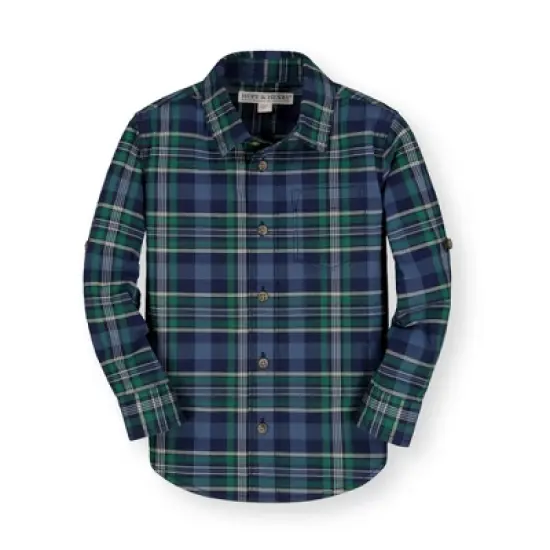Hope & Henry Boys' Poplin Button Down Shirt, Infant image {17}