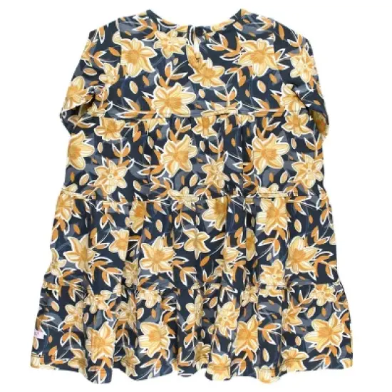 RuffleButts Girls Long Sleeve Tiered Dress image {1}
