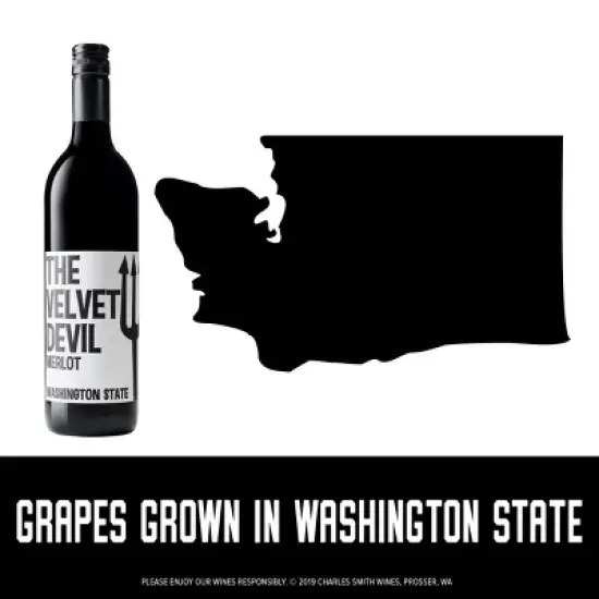 The Velvet Devil Merlot Red Wine by Charles Smith - 750ml Bottle image {1}