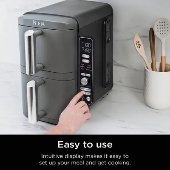 Ninja DoubleStack XL 10qt, 6-in-1, 2-Basket Air Fryer, Space Saving Design SL401: Ninja Foodi, Dishwasher-Safe Parts image {11}