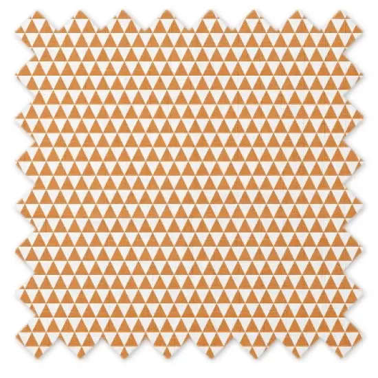 Bacati - Liam Triangles Orange Muslin 3 pc Toddler Bed Sheet Set image {5}