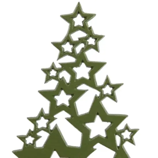 Northlight Tree of Stars Metal Christmas Decoration - 11" - Green image {4}