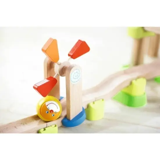 HABA Kullerbu Windmill Playset - 25 Piece Ball Track Starter Set image {11}