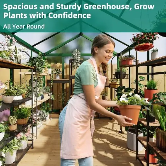 GustoWave Large Walk-In Outdoor Greenhouse for Backyard, Patio, and Lawn Gardening image {5}