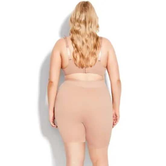 Women's Plus Size Seamless Bike Short - natural | AVENUE image {1}