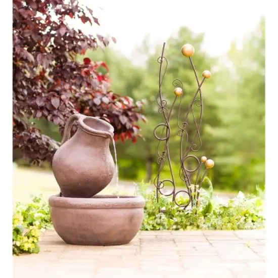 Wind & Weather Gold and Brown Abstract Metal Trellis image {8}
