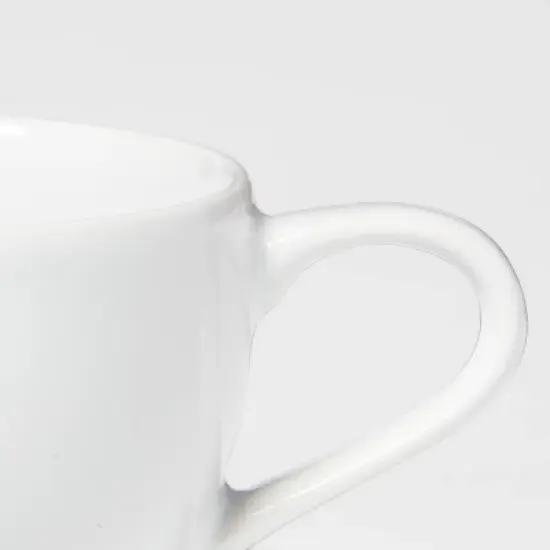 3.4oz Porcelain Espresso Cup with Saucer White - Threshold&trade;: Traditional Style, Dishwasher & Microwave Safe image {2}