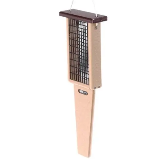 Birds Choice 2-Cake Pileated Suet Bird Feeder with Brown Top: Weather-Resistant, Easy Clean image {1}